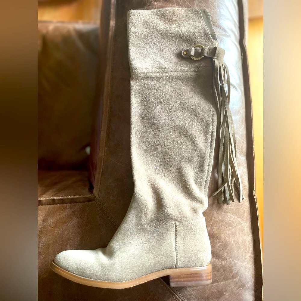 Michael Kors suede fringe boot
